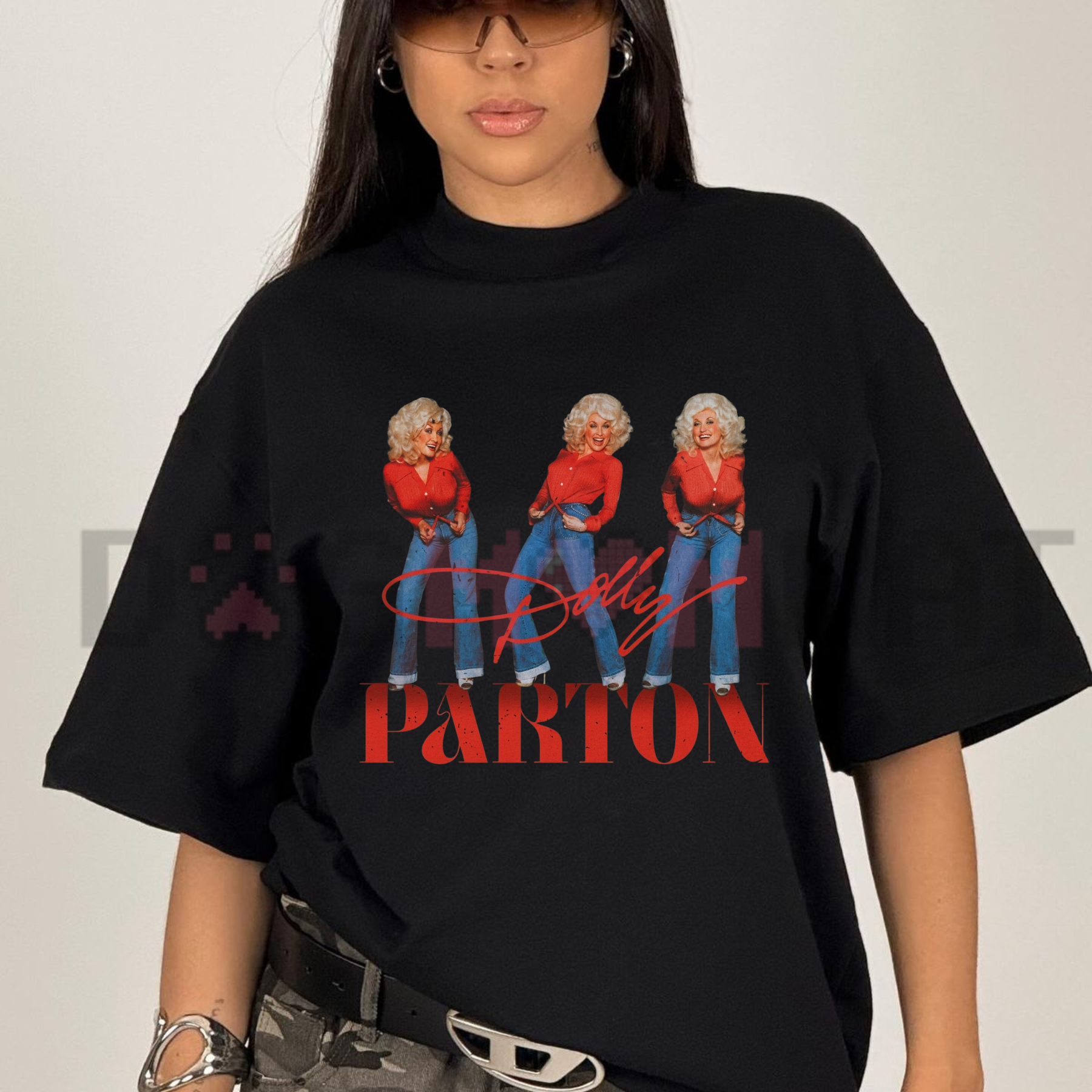 Vintage 80s Dolly Parton Retro Country Graphic T-Shirt - dogmomhat