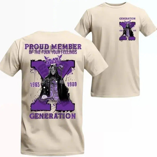 Vintage Black Sabbath Gen-X Attitude T-Shirt – Bold Rock-Inspired Unisex Tee, Full Sizes & Colors - Dogmomhat