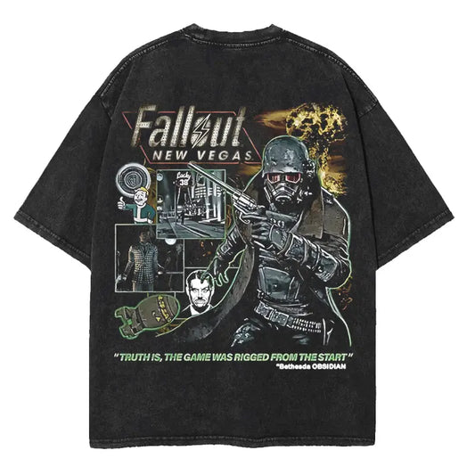 Vintage Fallout New Vegas Shirt – Retro Washed Game Tee, Unisex Cotton Gift for Gamers & Fans - Dogmomhat