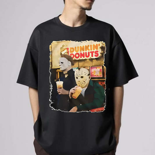 Vintage Horror Cartoon Character T-Shirt - Stylish Halloween Casual Top - Dogmomhat