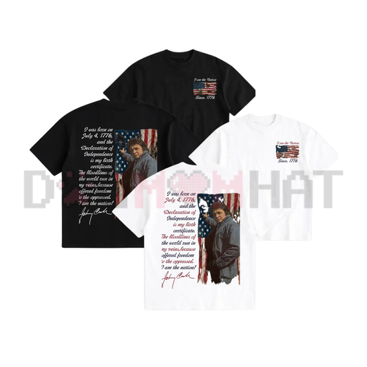 Vintage "I AM THE NATION" Music Singer Shirt – Retro Outlaw 2-Sided Tee - Dogmomhat