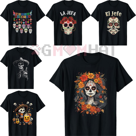 Vintage Skeleton Tequila T-Shirt – Dia De Los Muertos, La Catrina Sugar Skull Apparel, Day of the Dead Tee - Dogmomhat