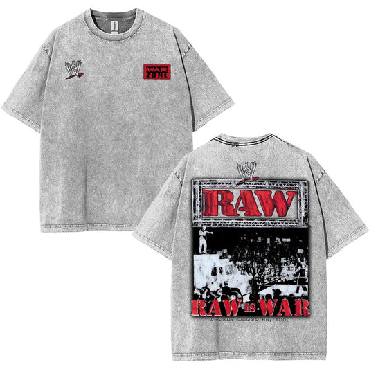 WWE RAW Legends Vintage Washed T-Shirt – Heavyweight Wrestling Graphic Tee - dogmomhat