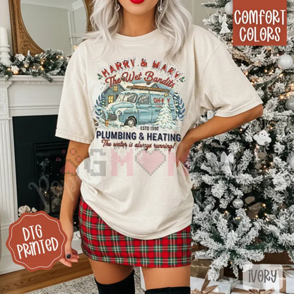 Wet Bandit Christmas Comfort Colors Tee - dogmomhat