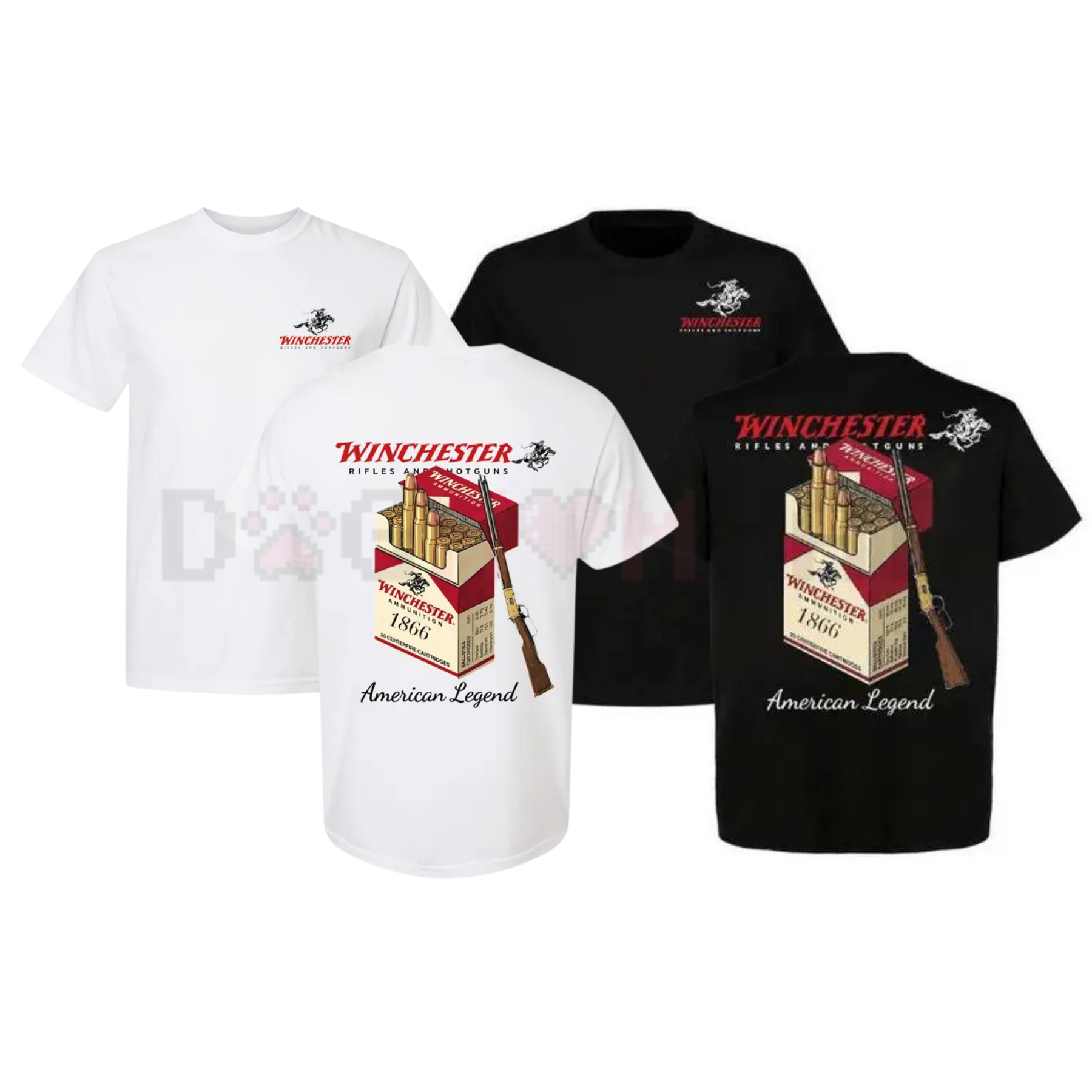 Winchester "American Legend" Men's Tee – 1866 Ammo Box Graphic Shirt - dogmomhat