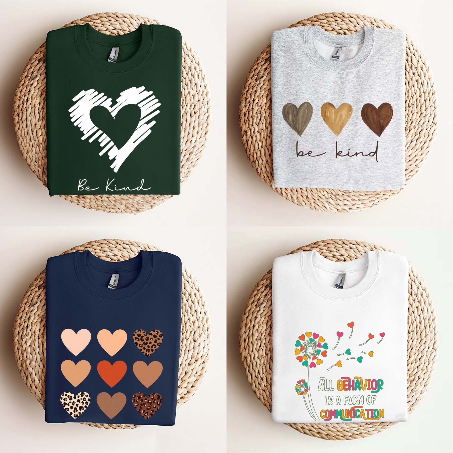 Women’s Casual Leopard & Heart Print T-Shirt - Dogmomhat
