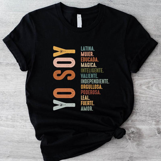 Yo Soy T-Shirt - Mujer Latina Shirt, Mexican Latina Tee, Hispanic Gift - Dogmomhat