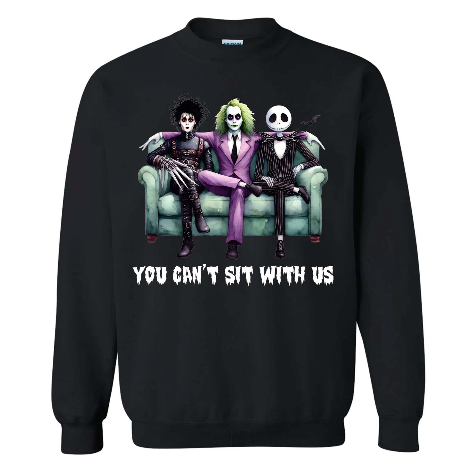 You Can’t Sit With Us Halloween T-Shirt – Funny Horror Character-Inspired Graphic Tee, Unisex Spooky Season Shirt - Dogmomhat