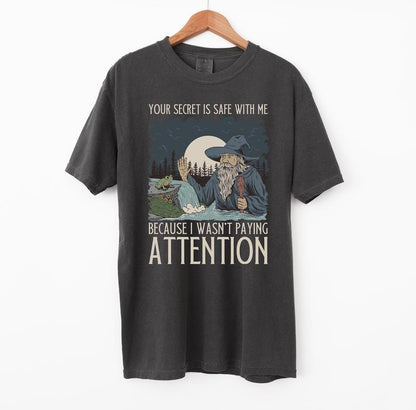 "Your Secret Is Safe With Me" Wizard T-Shirt – Comfort Colors Magic Tee - Dogmomhat