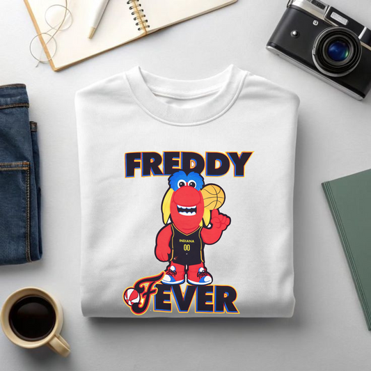 Youth Indiana Fever "Freddy Fever" T-Shirt – Red Graphic Tee by Something Inked - Dogmomhat