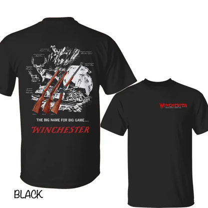 Winchester Big Game Graphic T-Shirt – Vintage Wildlife Sketch Outdoor Tee for Men