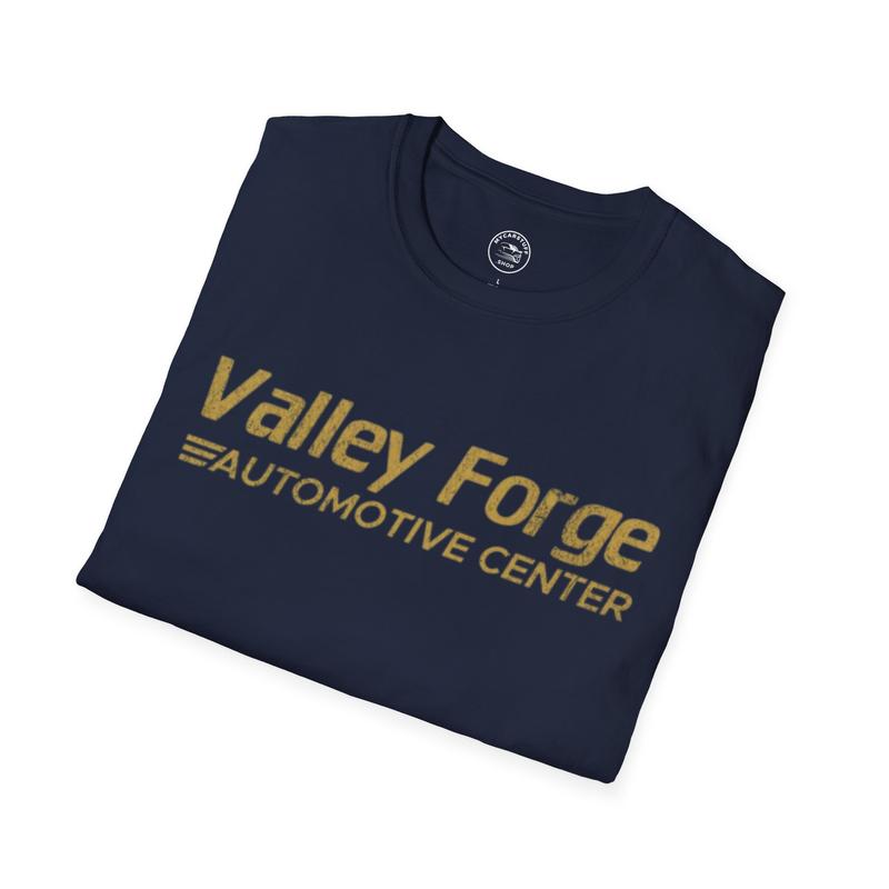Valley Forge Automotive Center T-Shirt – Unisex Softstyle Tee for Car Lovers & Garage Fans