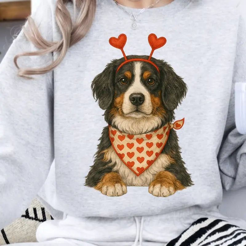 Custom Valentine's Dog Mom Sweatshirt