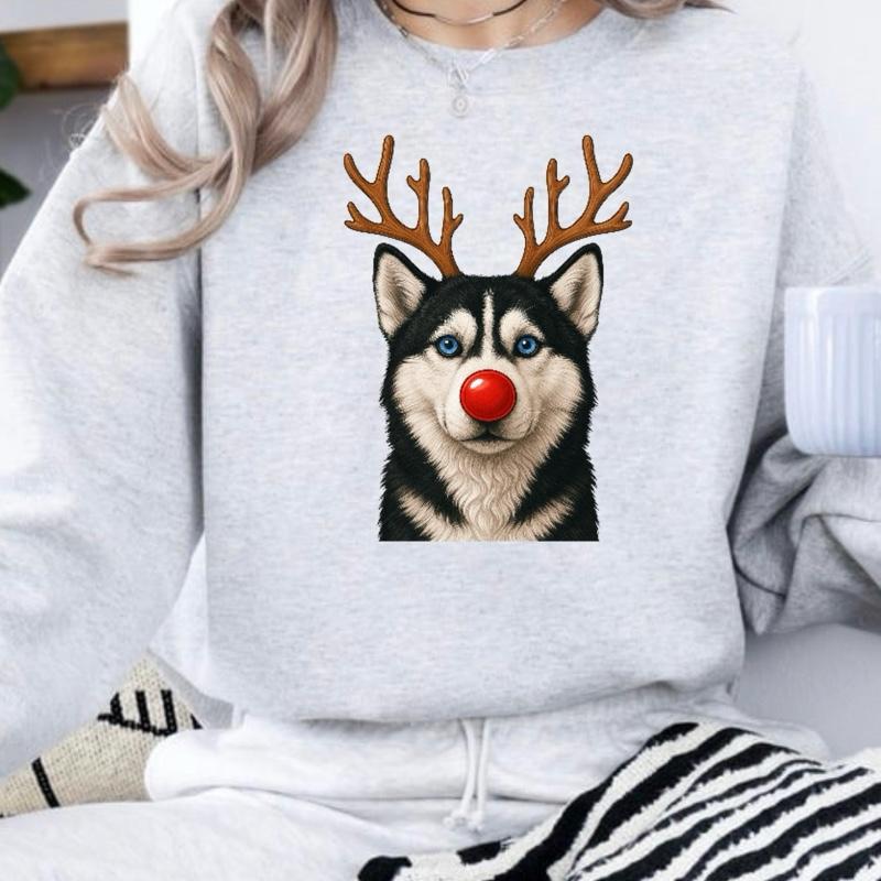 Christmas Reindeer Dog Sweatshirt – Unisex Festive Pet Graphic Pullover