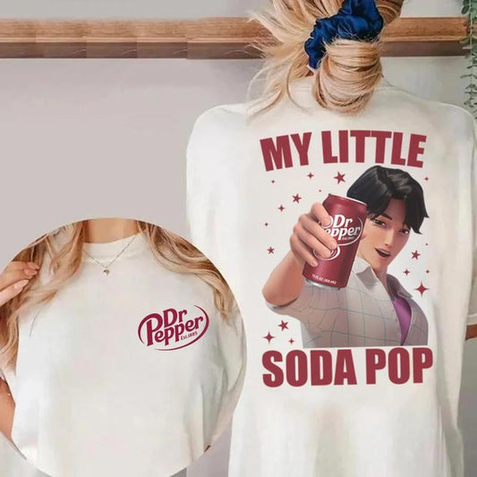 Jinu Dr Pepper Shirt - Kpop Demon Hunters "My Little Soda Pop" Saja Boys Tee