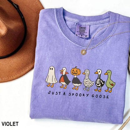 Spooky Goose Halloween T-Shirt – Comfort Colors Funny Graphic Tee