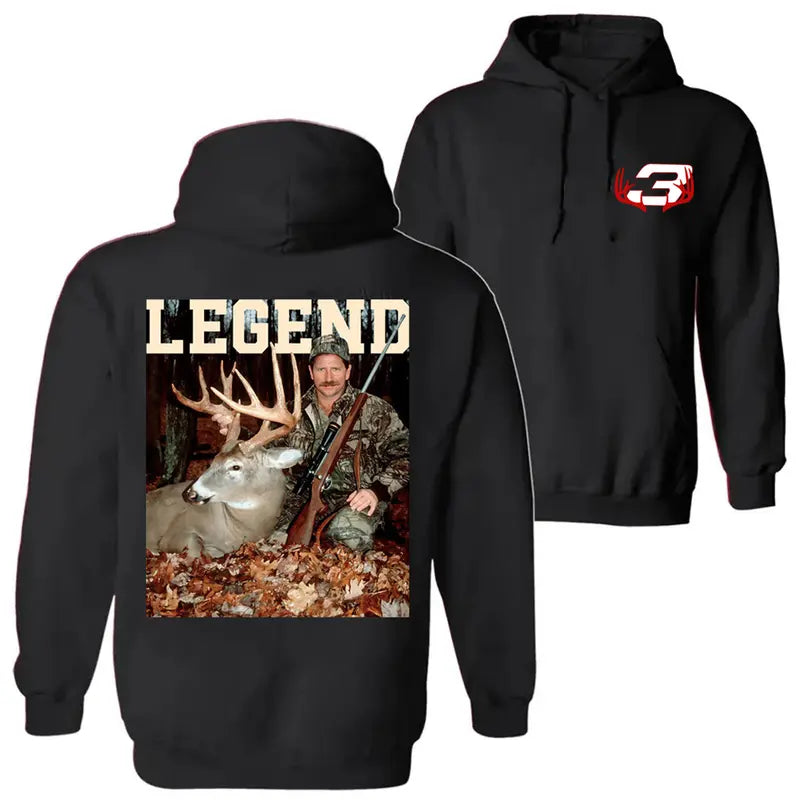 Dale Earnhardt With Deer Hoodie – Vintage Hunting Season Racing & Hunting Fan Unisex Graphic Top