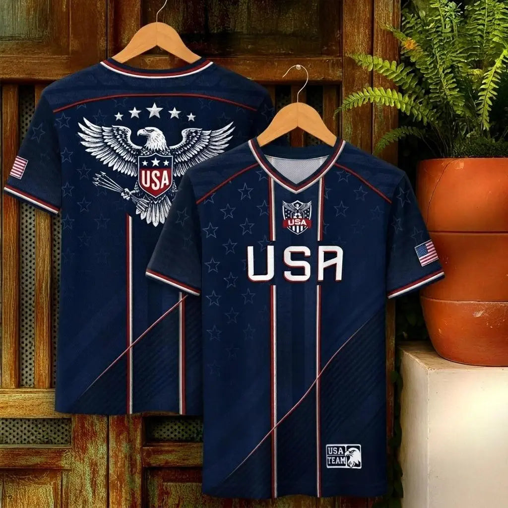 Men's USA 2026 V-Neck Soccer Fan Jersey