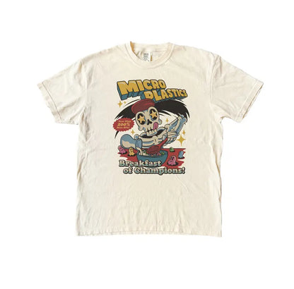 "Micro Plastics Breakfast Skull" Comfort Colors Shirt - Funny Food Graphic Tee
