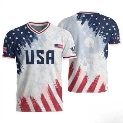 Men's USA 2026 V-Neck Soccer Fan Jersey