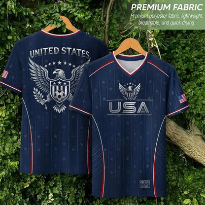 Men's USA 2026 V-Neck Soccer Fan Jersey