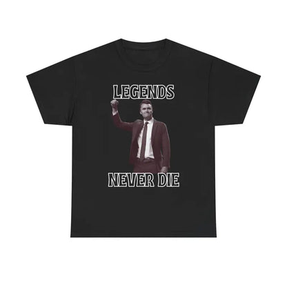"Legends Never Die" Charlie Kirk Unisex Heavy Cotton Tee – Political Quote Shirt