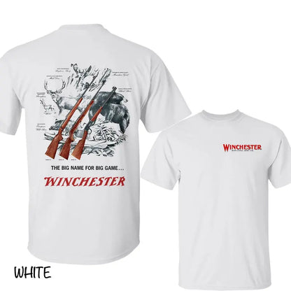 Winchester Big Game Graphic T-Shirt – Vintage Wildlife Sketch Outdoor Tee for Men