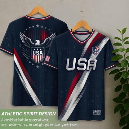 Men's USA 2026 V-Neck Soccer Fan Jersey