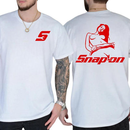 Snap-on Graphic Tee - Bold 2-Sided Design, Automotive Enthusiast & Casual Wear Shirt