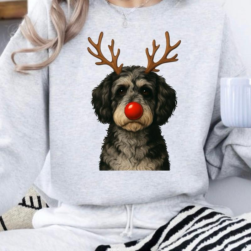 Christmas Reindeer Dog Sweatshirt – Unisex Festive Pet Graphic Pullover