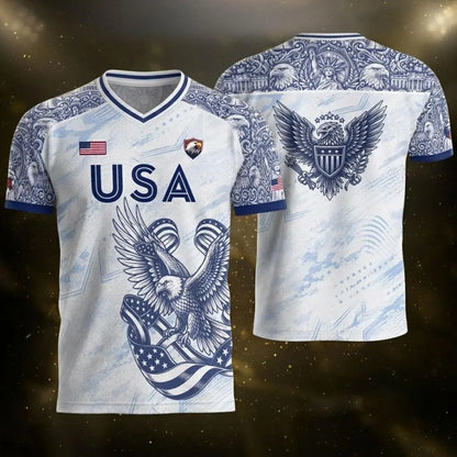 Men's USA 2026 V-Neck Soccer Fan Jersey