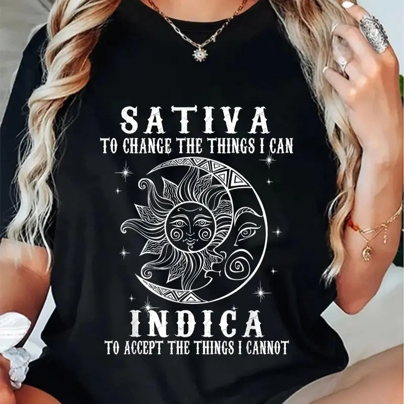 Sativa Indica Graphic Short Sleeve Tee - Unisex Casual Streetwear