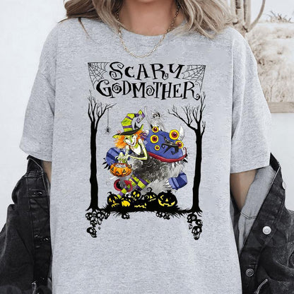 Scary Godmother Halloween Shirt – Retro Movie Graphic Tee, Spooky Season Horror T-Shirt for Men & Women