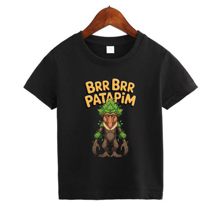 Italian Brainrot Meme Character T-Shirt for Kids