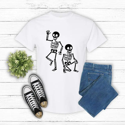Subtle Skeletons Halloween T-Shirt - Funny Spooky Apparel