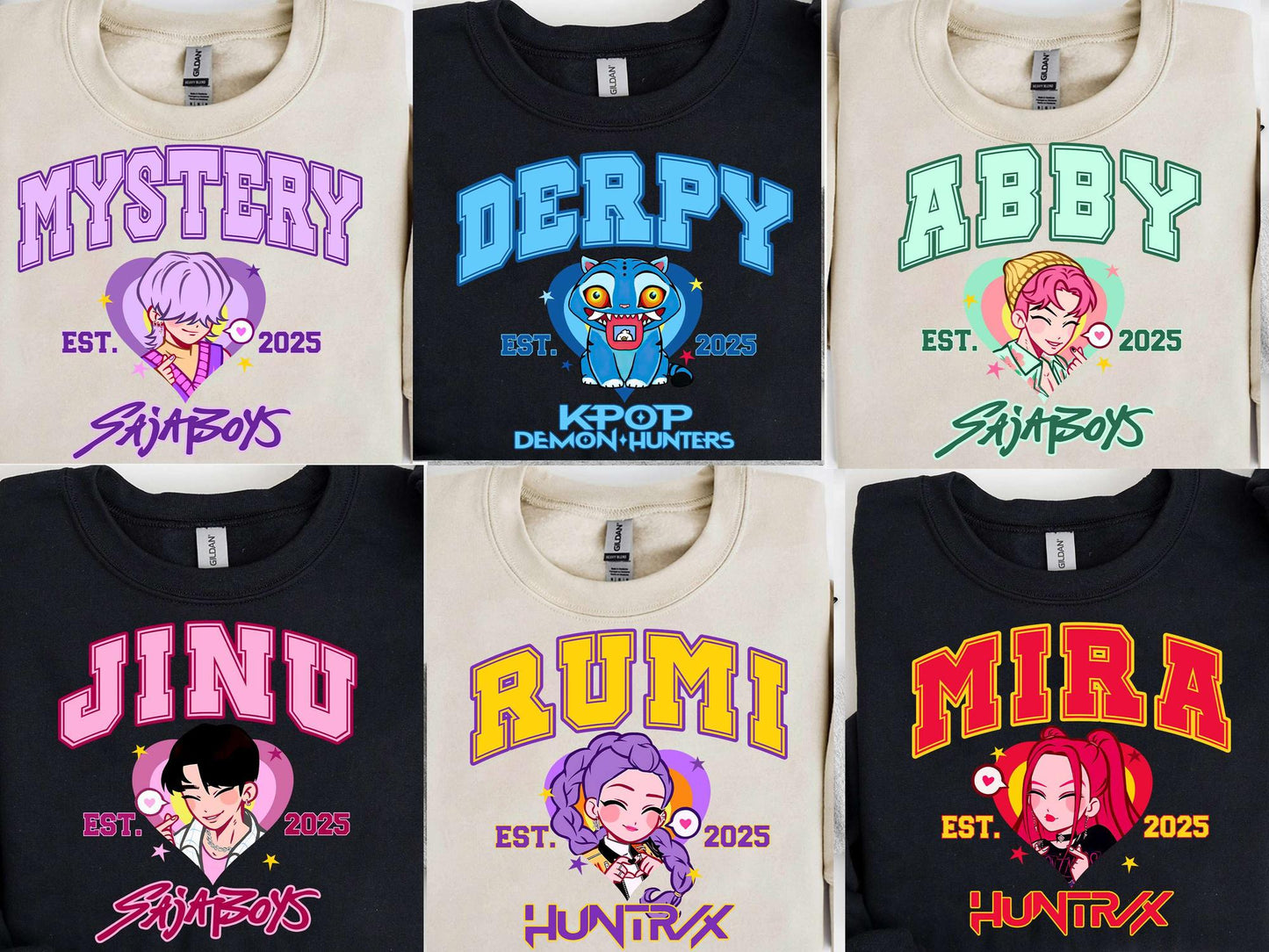 Huntr/x Girl Kpop Demon Hunters Shirt – Saja Girls Fan Tee, Derpy Mira Rumi Zoey Merch