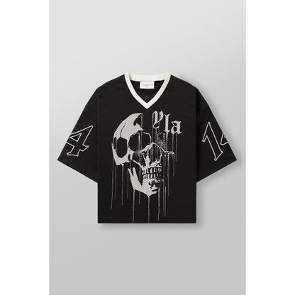 Drippy Skull Jersey – Unique Skull Graphic Tee, Hip-Hop Streetwear