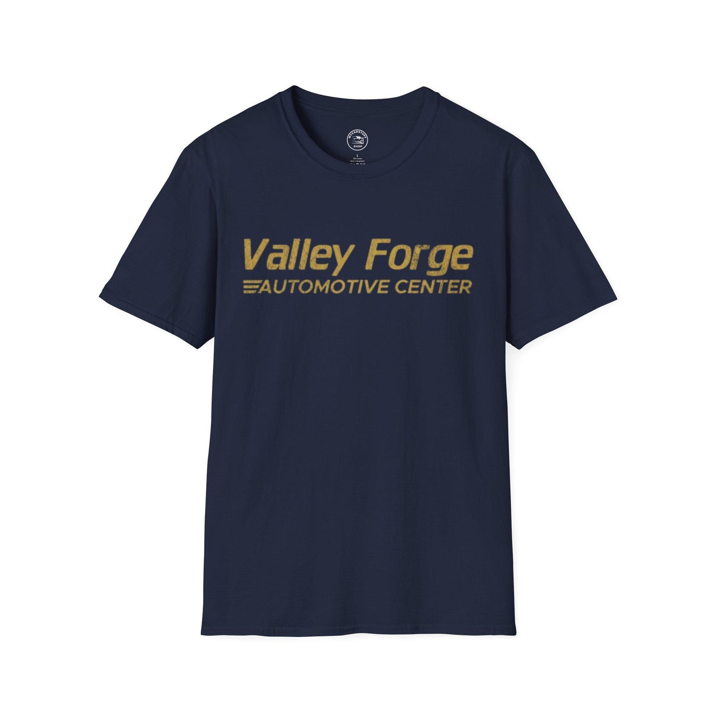 Valley Forge Automotive Center T-Shirt – Unisex Softstyle Tee for Car Lovers & Garage Fans