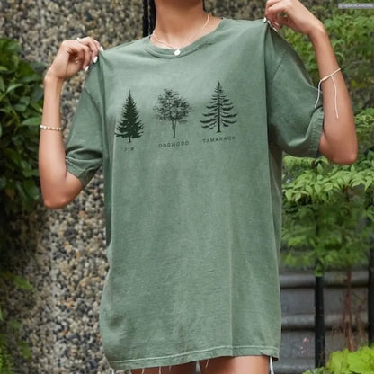 Fir Dogwood Tamarack Tree T-Shirt – Nature-Inspired Wordplay Tee, Subtle Statement Shirt with National Park Aesthetic
