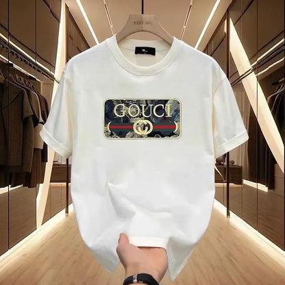 Men’s Cotton Printed T-Shirt – Short Sleeve Loose Fit Summer Top, Casual Streetwear Style Tee