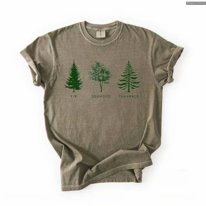 Fir Dogwood Tamarack Tree T-Shirt – Nature-Inspired Wordplay Tee, Subtle Statement Shirt with National Park Aesthetic