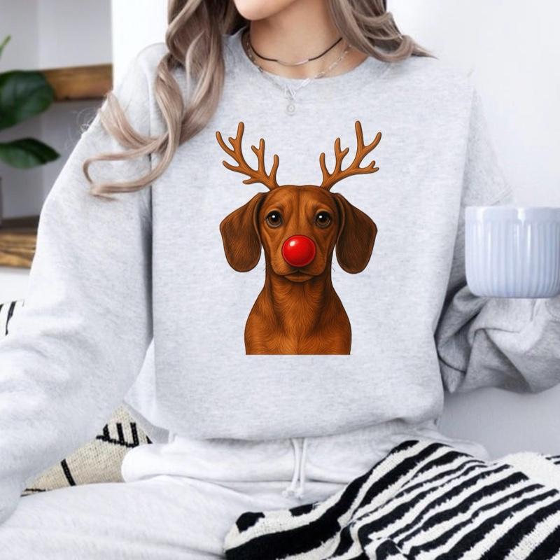 Christmas Reindeer Dog Sweatshirt – Unisex Festive Pet Graphic Pullover
