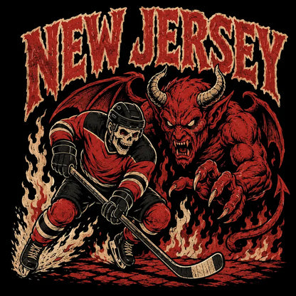 Gildan USA 32 Teams Ice Hockey Skull Vintage Sweatshirt - Classic 90s All Team Game Day Crewneck