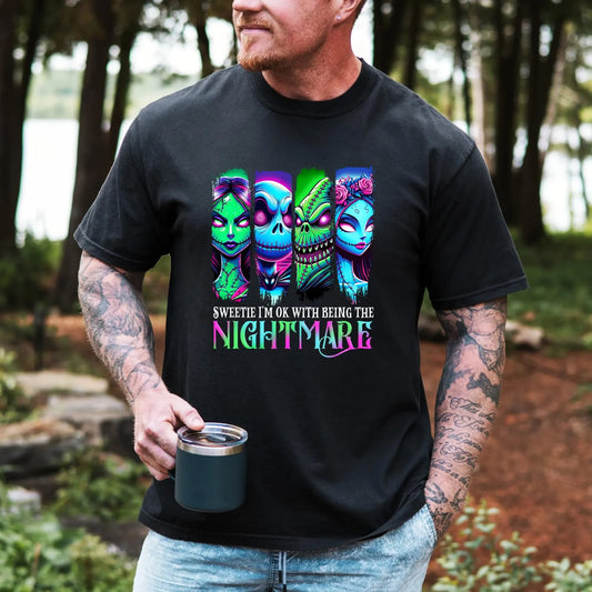 The Nightmare Black Halloween Shirt – Spooky Season Graphic Tee